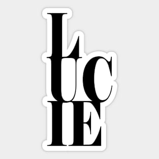 Lucie Girls Name Bold Font Sticker